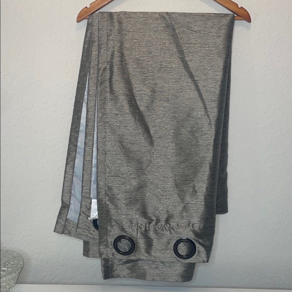 2 -Elegant Gray Blackout Curtains